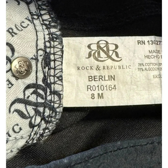 Rock & Republic Women’s Size 8 M Berlin Lace Pattern Skinny Jeans‎ - Picture 4 of 6